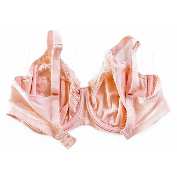 Elomi 34I Morgan EL4111 Underwire Banded Stretch Lace Bra - Ballet Pink - Picture 9 of 14